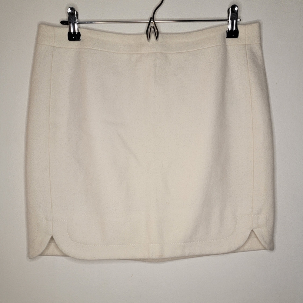 J. Crew White Mini Pencil Skirt